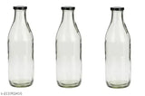 Somil Stylish Kitchen Storage & Serving Glass Bottle With Metal Lid, 1000, Pack Of 3