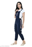 Urbane Elegant Pretty Designer Women Pretty Trendy Stylish Latest And Fashionable Full Length Stripe Navy Blue Stretchable Jumpsuits Dungaree S,M,L,XL