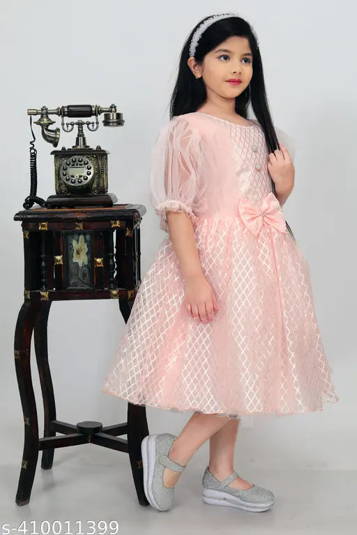 LIGHT PEACH FROCK FOR GIRL