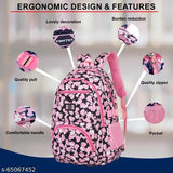 Tinytot 26 Litre, (Black)Stylish & Trendy Water Resistant Hi Storage School Collage Travel Backpack Bag for Girls & Women, 18 Inch