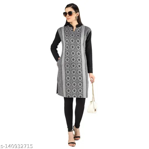 BADOS Present Graceful Unique Women Woolen Kurti