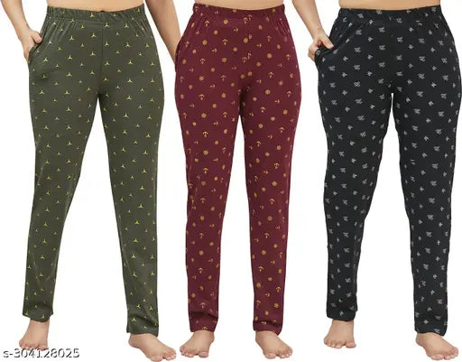 Women's Printed Pyjama (Pack of 3)