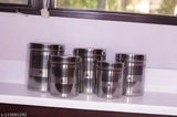 5 pc high quality steel container (500ml -2 L capacity)