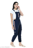 Stylish Graceful Classy Elegant Women Trending Stylish Latest Fashionable Full Length Striped Fabulous Navy Jumpsuits S-28, M-30, L-32 & XL-34