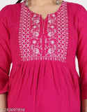 Rayon Embroidey feeding kurti