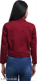 Maroon Denim Jacket for women & girls