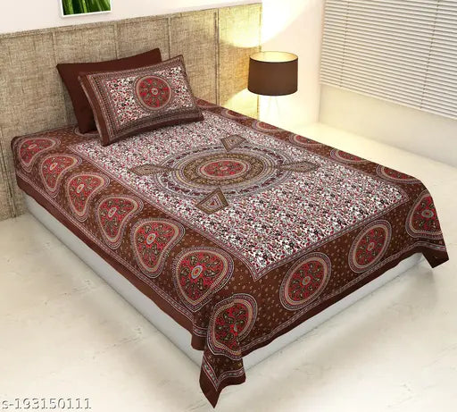 Jaipuri Single Bedsheet With Pillow Cover