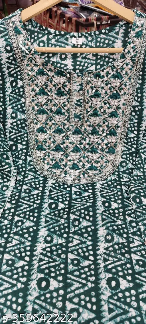 Green Printed Kurti