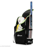 Cricket Kit Bag, Green/black heavy duty with single bat pocket for kids 12-16 year