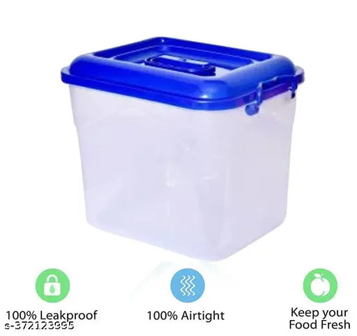 Lock N Lock (set of 2 ) 11L container, Air Tight Lock Containers For Kitchen Storage Container For Kitchen Storage Set Pantry Organization and Kitchen Storage, Dishwasher Safe Kichen Matieral (Cap-Blue) 11000Ml (set of 2)Jars & Container