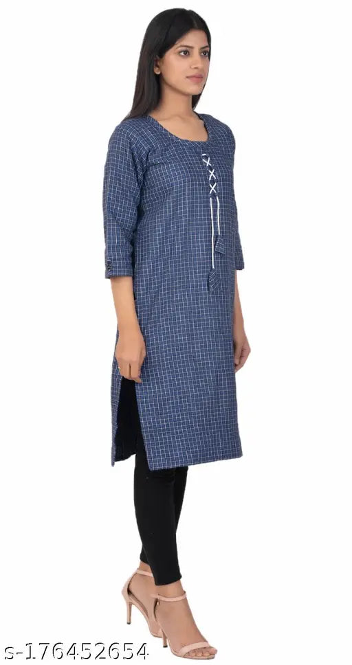 Stylish Blue Woolen Kurti Only For Women And Girl