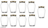 Somil Glass Jars with Lids Airtight Kitchen Container/Bottle Set for Storage - 1000ML , Pack of 10_A118