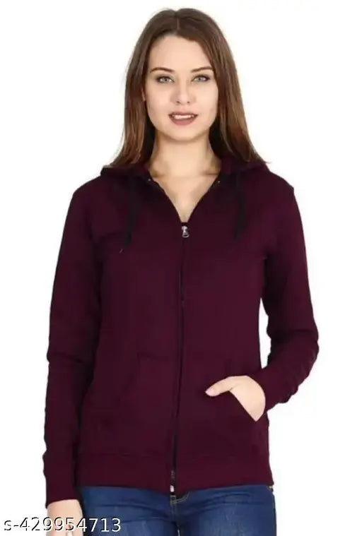 Zipper Hood Jacket Wine