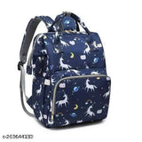 Lil Sprouts Premium Diaper Bag for Mothers | Spacious Waterproof Backpack with Multiple Pockets to Easily Organise Baby Essentials, Various Sized Pockets (Unicon Print navy blue )