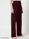 High-waisted Trendy bell bottoms high-rise trouser pants for women Combo of 3