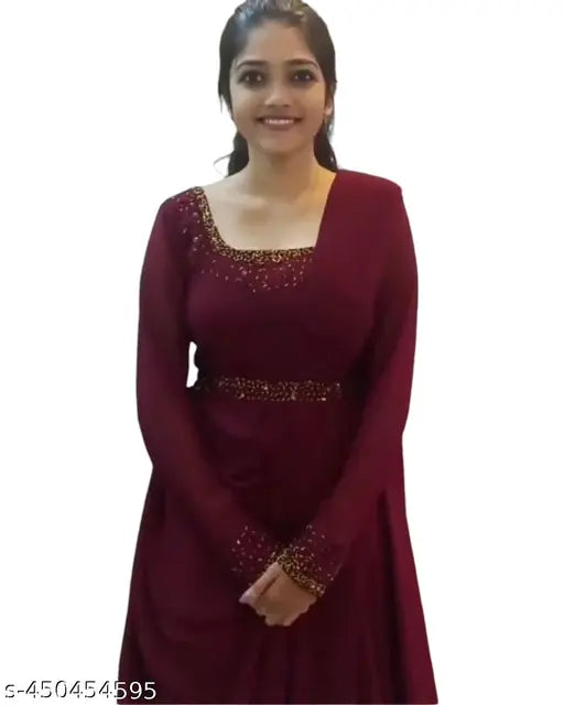 DAIMAND GOWN MAROON