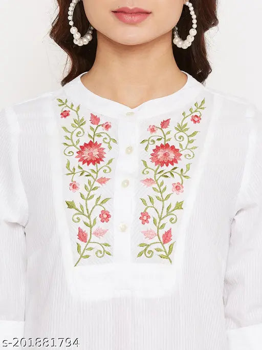 Floral Embroidered Women's Tunic