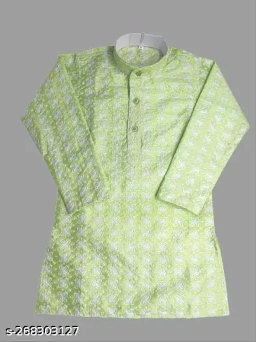 Chikankari kurta for kids boys