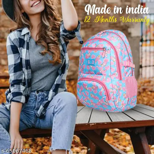 Tinytot 26 Litre,(sky blue) Stylish & Trendy Water Resistant Hi Storage School Collage Travel Backpack Bag for Girls & Women, 18 Inch