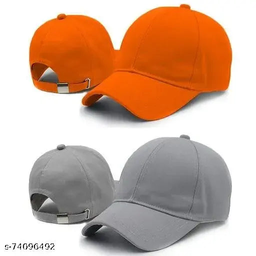 Unique pack of 2 multicolor adjustable baseball sports cap combo for men and women