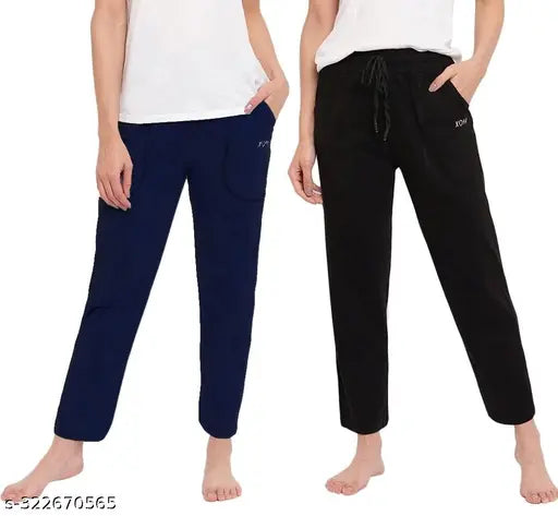 Womens Cotton Solid Pyjama Pant | Pack of 3