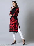 Solzeiq Women Printed Wool A-line Kurta