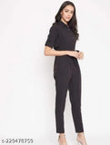 BLACK PLAIN COLLAR JUMPSUIT 05