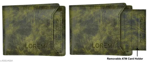 LOREM Men Brown Leather Wallet