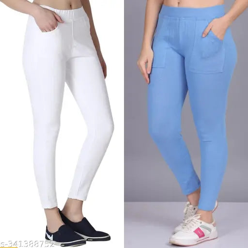 Ankle Type Jeggings with Pocket Combo