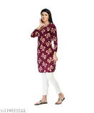 KAVYA Women Digital Printed Velvet Warm Kurtis for Winters [Pack of 1]