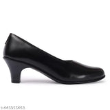 Women's Classic Black Low Heel Belly Shoes – Elegant and Comfortable Formal Pumps for Office, Work, and Everyday Wear, Stylish Slip-On Design with Soft Cushioned Insole and Sturdy Block Heel