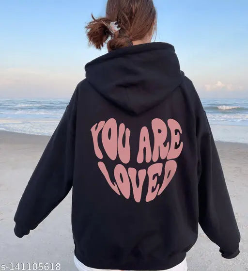 SXV 'You Are Loved’ Printed Cool Aesthetic Sweatshirt Hoodie