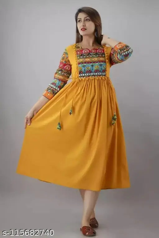 Trendy Rayon Printed Anarkali Kurta