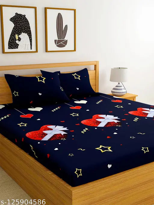 PLEDGE CREATIONS 3D KING SIZE KIDS COMBO PACK OF 2 BEDSHEET FOR DOUBLE BED WITH 4 PILLOW COVERS