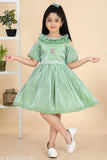 Agile Funcy knee lenth chiffon frocks for girls