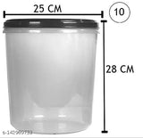 Kitchen Grocery Storage Container With 1 Scoop,BPA-Free, Air Tight Box for Rice, Dal, Atta, Flour, Cereals, Snacks, Stackable and for Fridge ( 5 /7.5 /10 Kg ) ( Black )