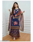 Keitra Festival Embroidered Kurta and sharara Set with Dupatta