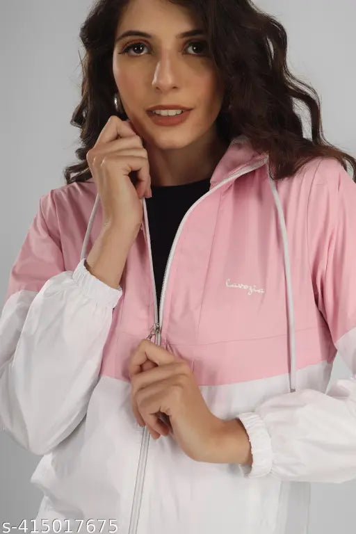 Women jacket short pink jacketClassic Glamorous Women Jackets & WaistcoatLavozia Women Jacket SUNSCREEN JACKET Women's Travel Nylon Solid Plain Sports Summer Gym Workout Running Travel Trekking and Sunscreen jacket for Women Nylon Winter Casual Wear