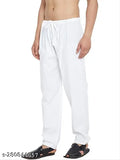 KRAFT INDIA Men's Cotton Solid White Pajama Bottom (Pack of 1)