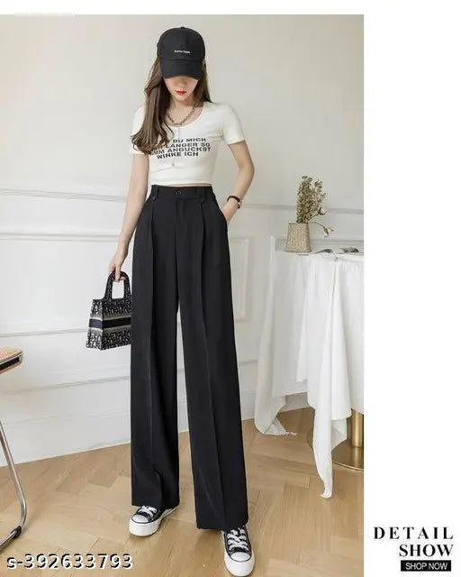 || TIGER STYLE|| SIMPLICITY STRAIGHT FIT WIDE LEG PROUSER FOR WOMEN'S ANG GIRL'S