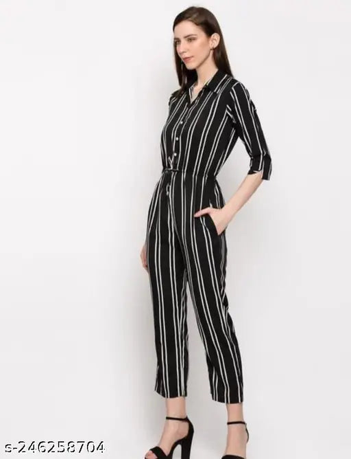 BLACK LINE COLLAR JUMPSUIT 12