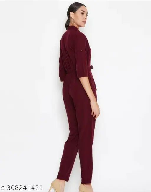 AMAGINS BUTTON DOWN ROLLUP JUMPSUIT