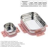 Steel Lunch Box / Stainless Steel Lunch Box & Tiffine Box Air Tight Container lids, Tiffin Box With Container, Tiffine Box With Container, Leakage Proof Tiffin Box, Steel Tiffin Box & Steel Lunchbox For School / Collage / Office