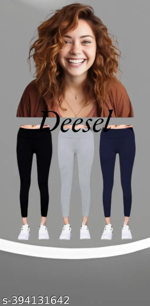 Stylish Women's Jeggings BLACK/GREY/NAVY