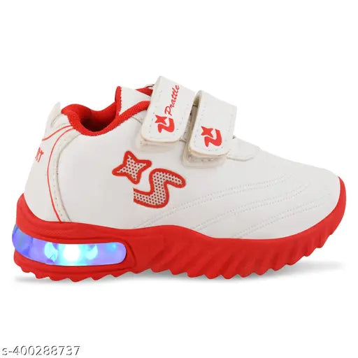 Prattle Foot Kids Led Shoes, Casual Led Velcro Shoes, Light weight Shoes, Outdoor Sports Shoes for Little Tiny Kid T101Red`$=-.