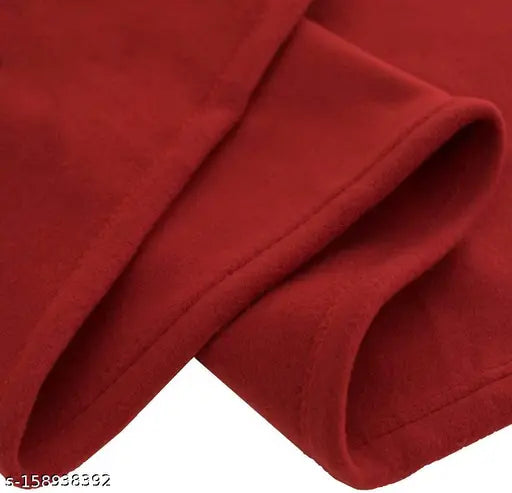 VORDVIGO® Single Bed Solid/Plain Polar Fleece Ac Blanket_Size - 60*90 inch, color-Red