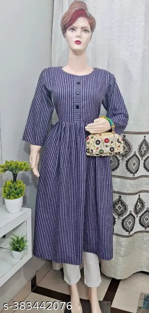 Purple Woolen Frock Kurti for Winter