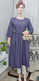 Purple Woolen Frock Kurti for Winter