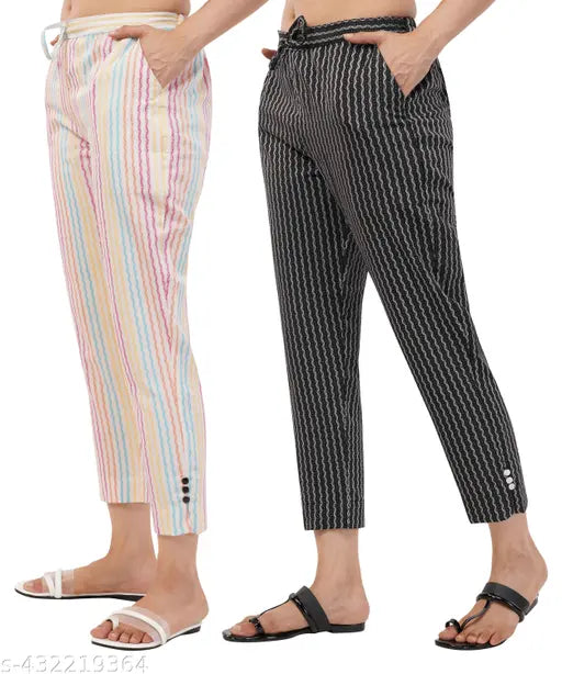 Trendy Cotton Women Trousers