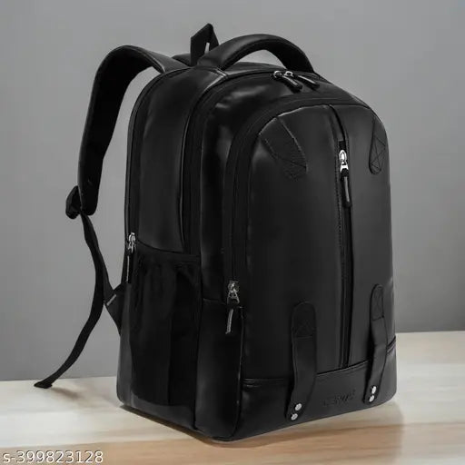 Latest Faux Leather School Bagpack Black Women Laptop Backpack Unisex Kids Bags & Backpacks For Office Bag College Bagpack And Travel Bags For Men & Women